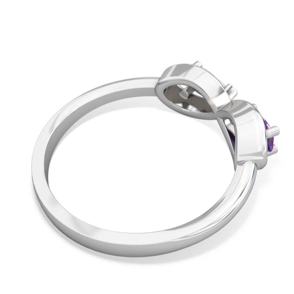 Amethyst Infinity 14K White Gold ring R5050