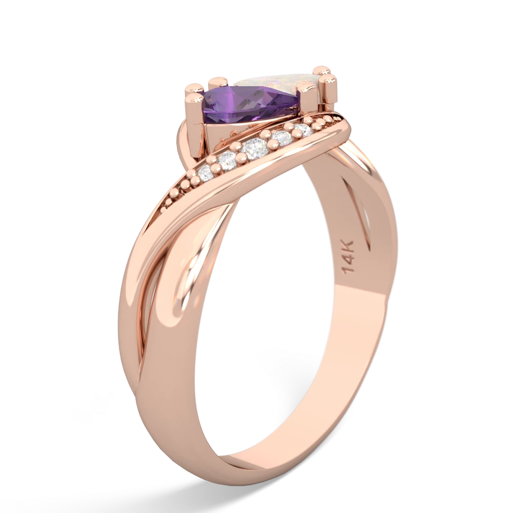 Amethyst Summer Winds 14K Rose Gold ring R5342