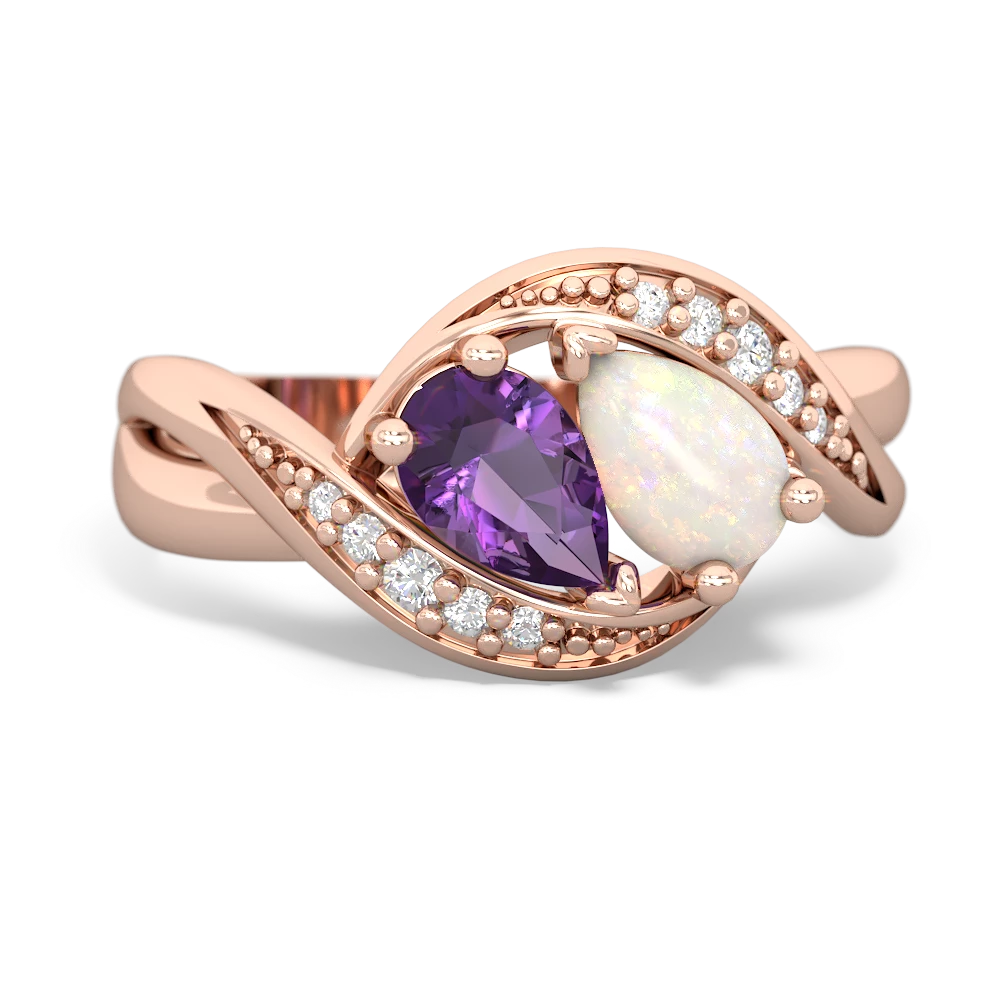 Amethyst Summer Winds 14K Rose Gold ring R5342