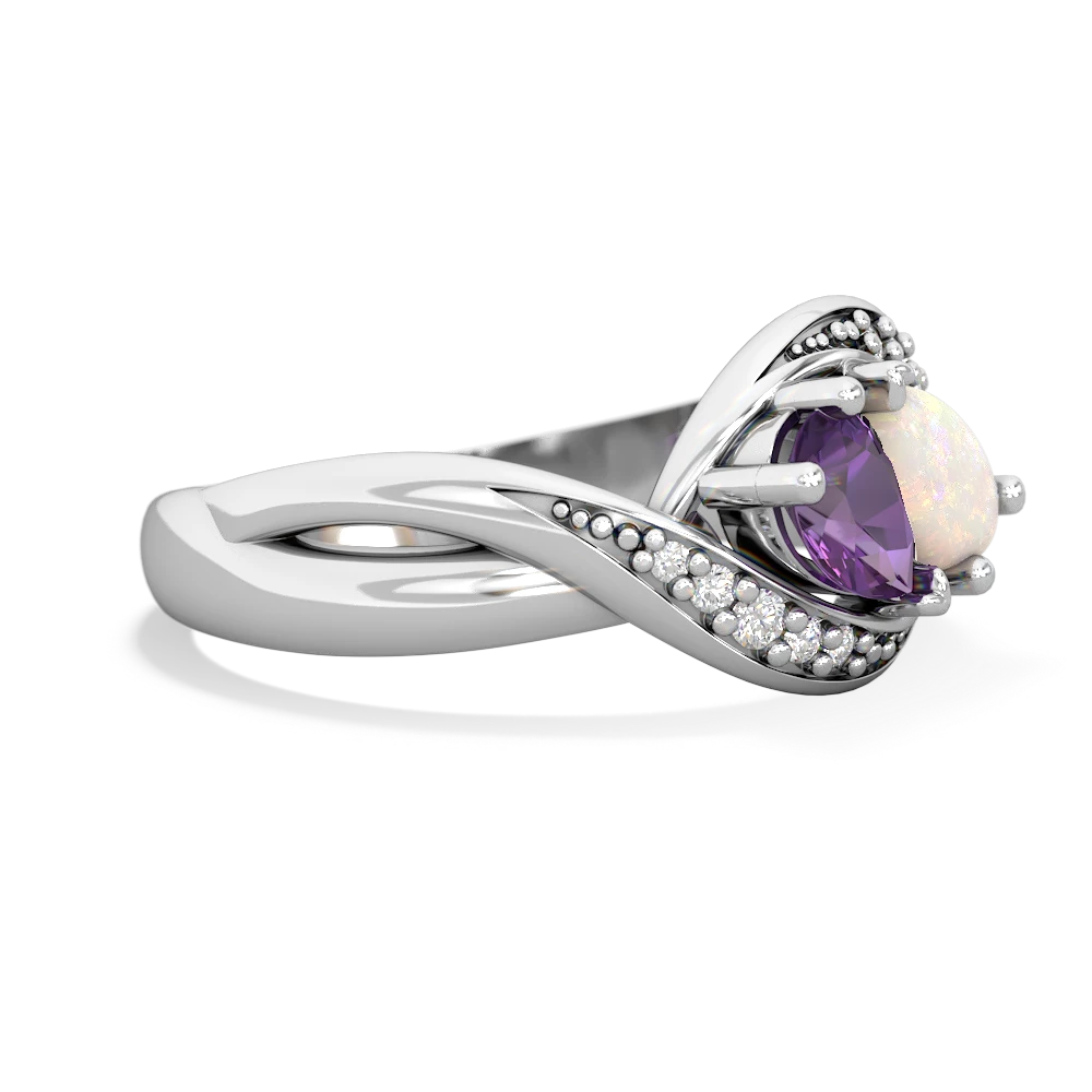 Amethyst Summer Winds 14K White Gold ring R5342