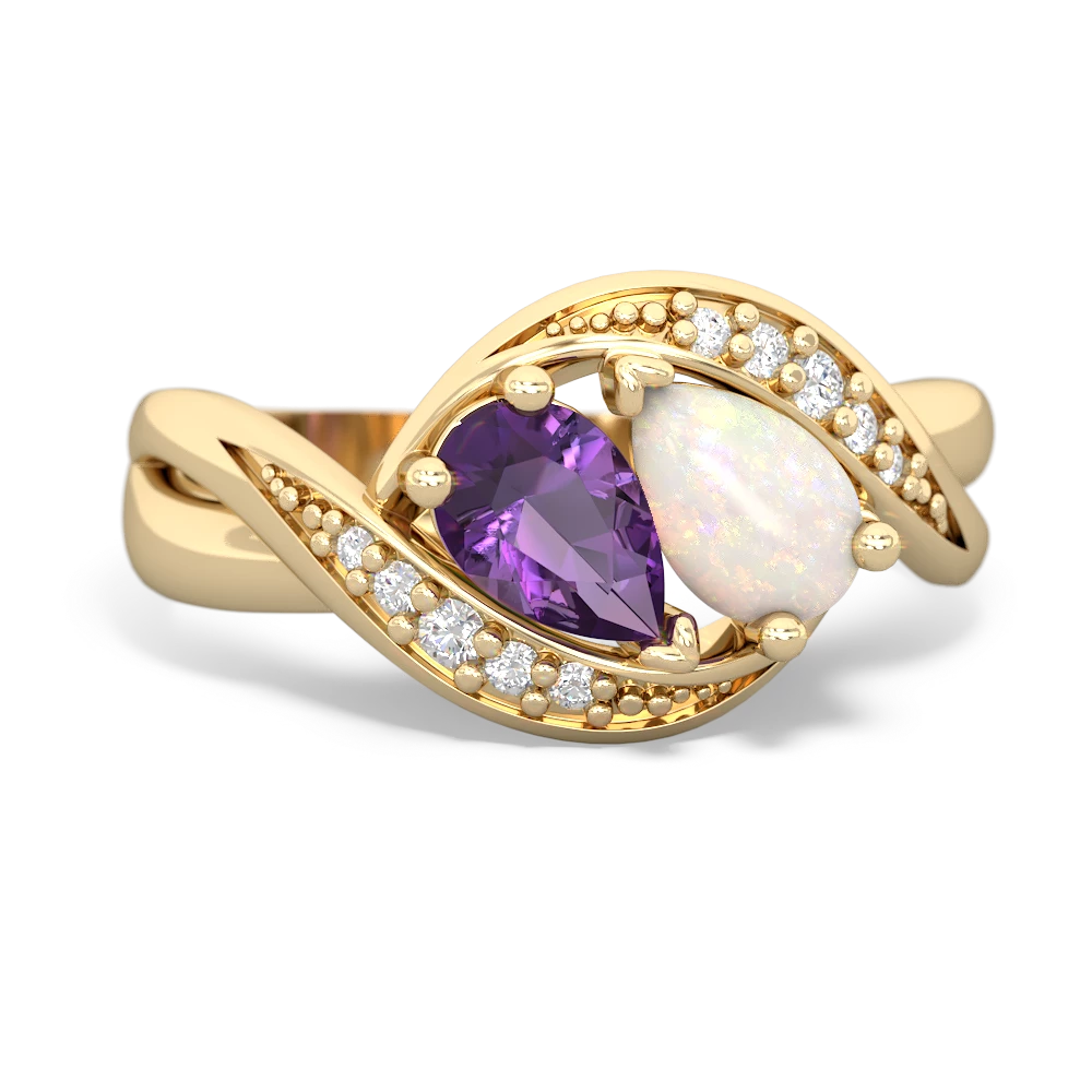 Amethyst Summer Winds 14K Yellow Gold ring R5342