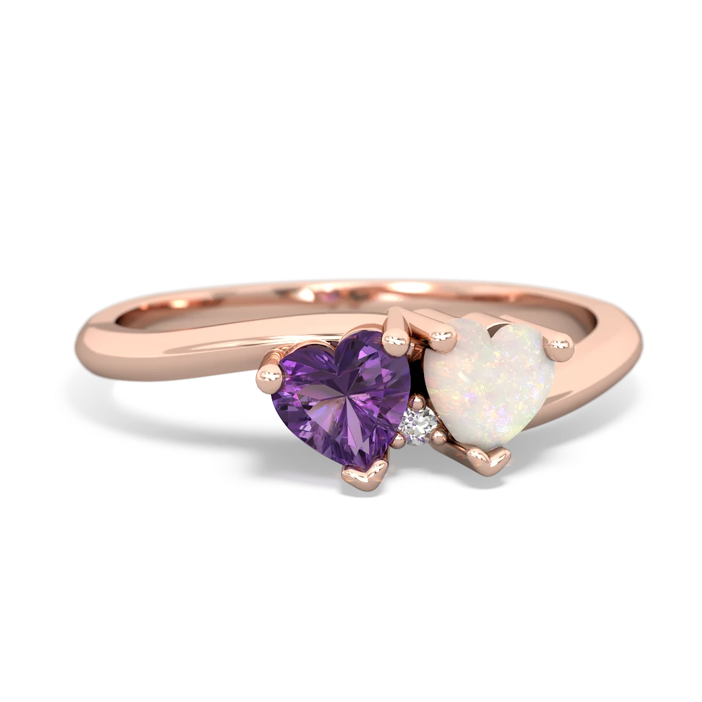 Amethyst Sweethearts 14K Rose Gold ring R5260