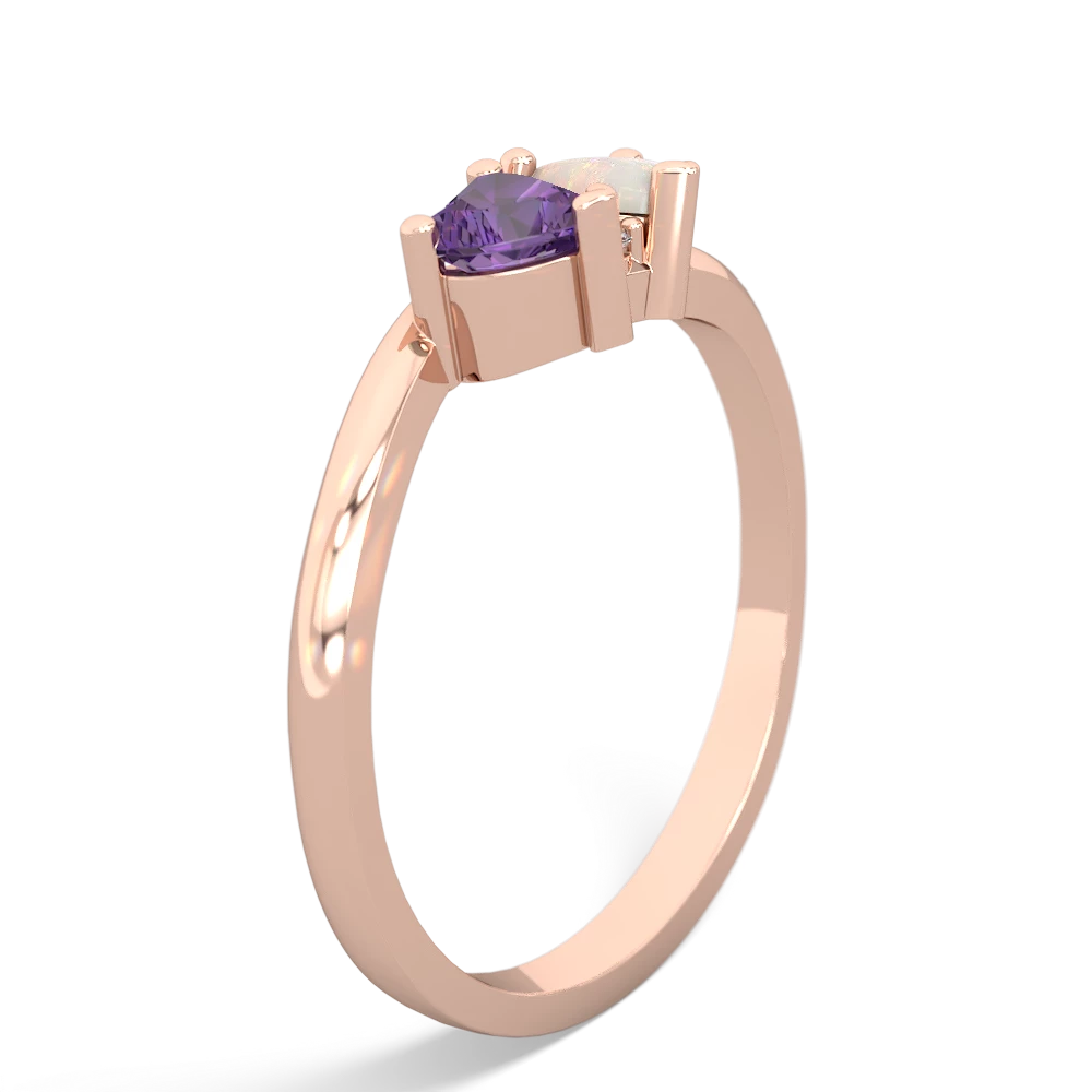 Amethyst Sweethearts 14K Rose Gold ring R5260