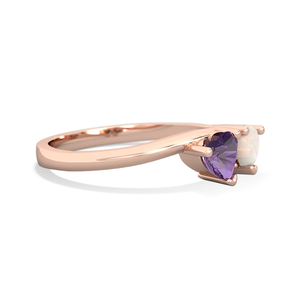 Amethyst Sweethearts 14K Rose Gold ring R5260