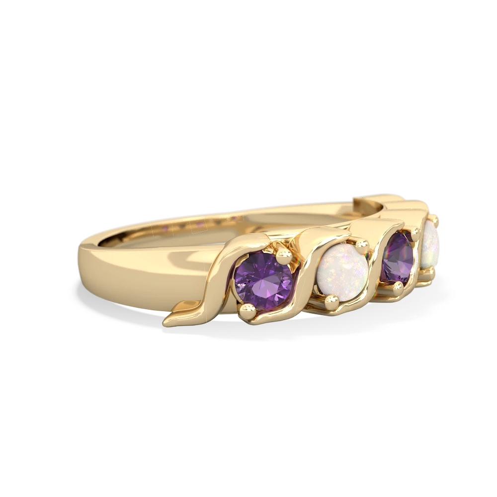 Amethyst Anniversary Band 14K Yellow Gold ring R2089