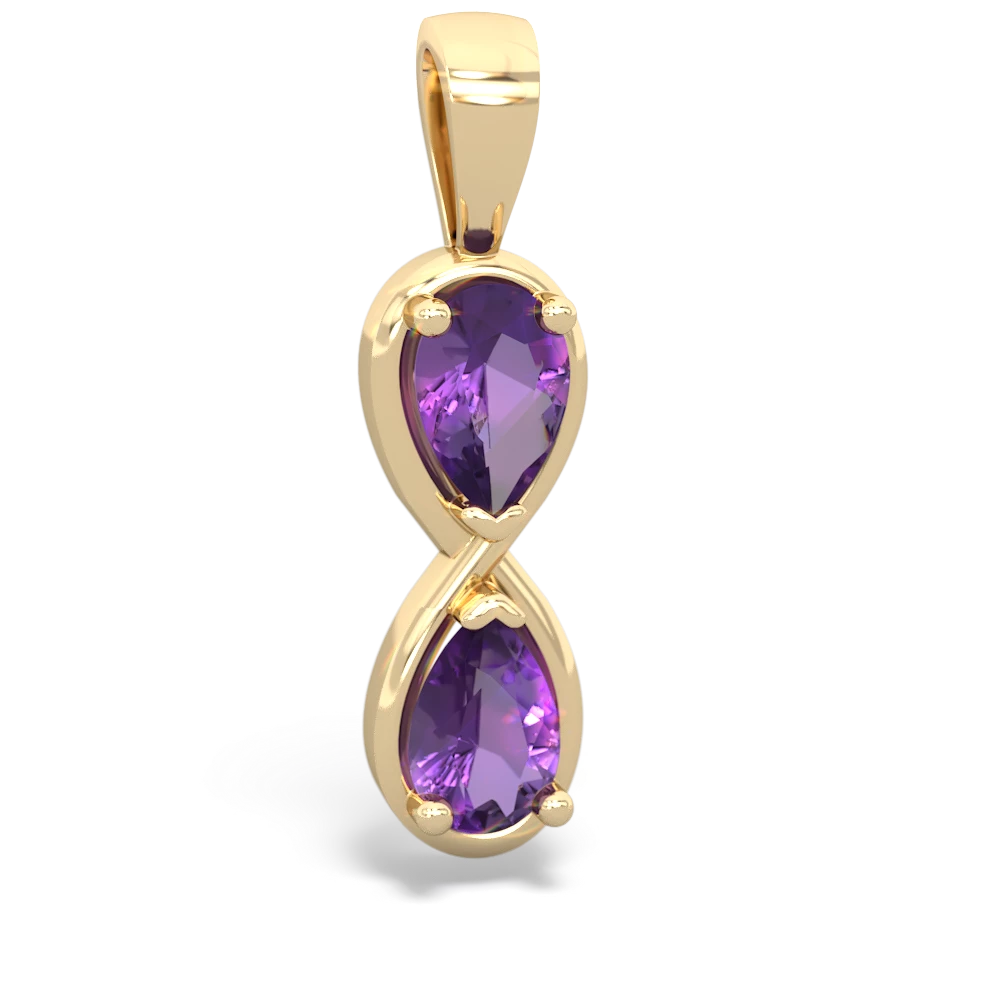 Amethyst Infinity 14K Yellow Gold pendant P5050