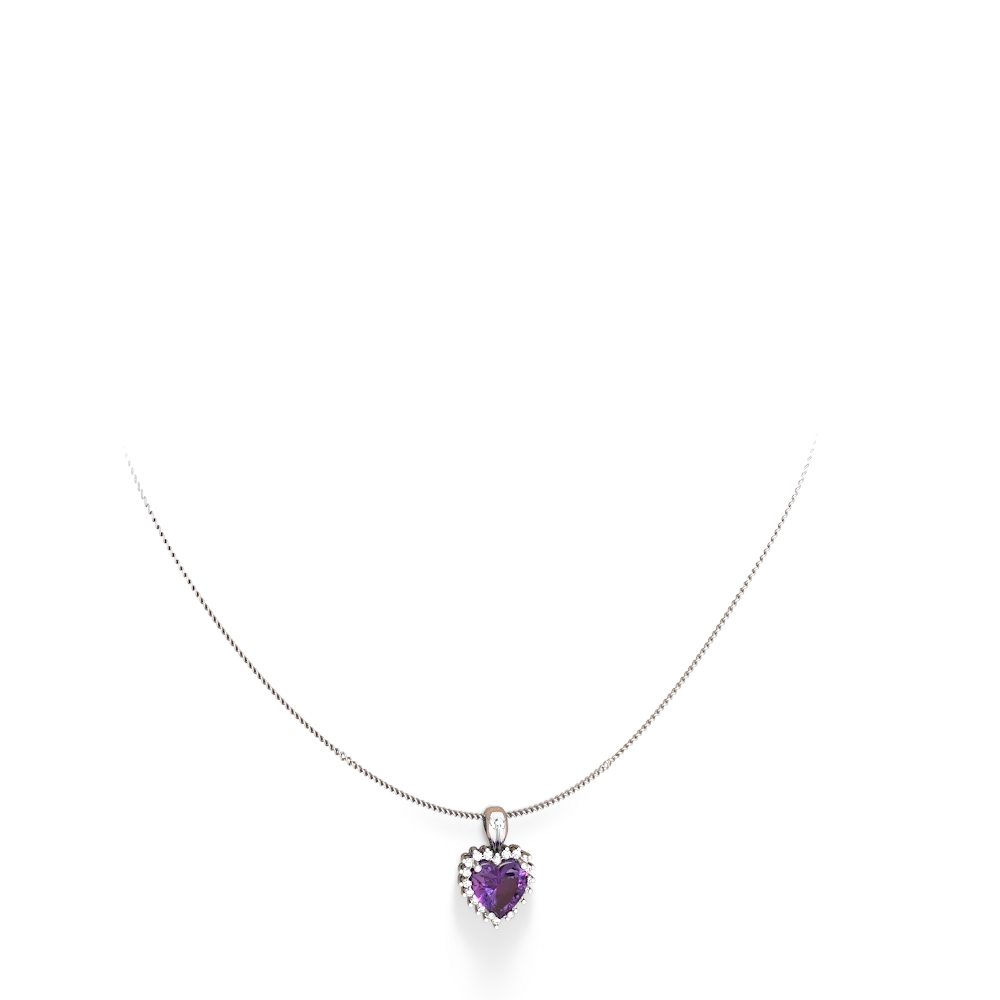 Aquamarine,Amethyst Opal Dew Drops Necklace - 14K White Gold |JewelsForMe