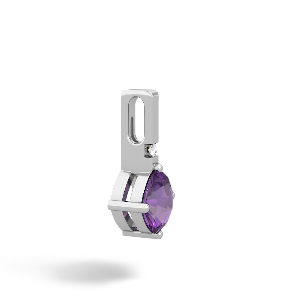 Amethyst Simply Elegant 14K White Gold pendant P2489