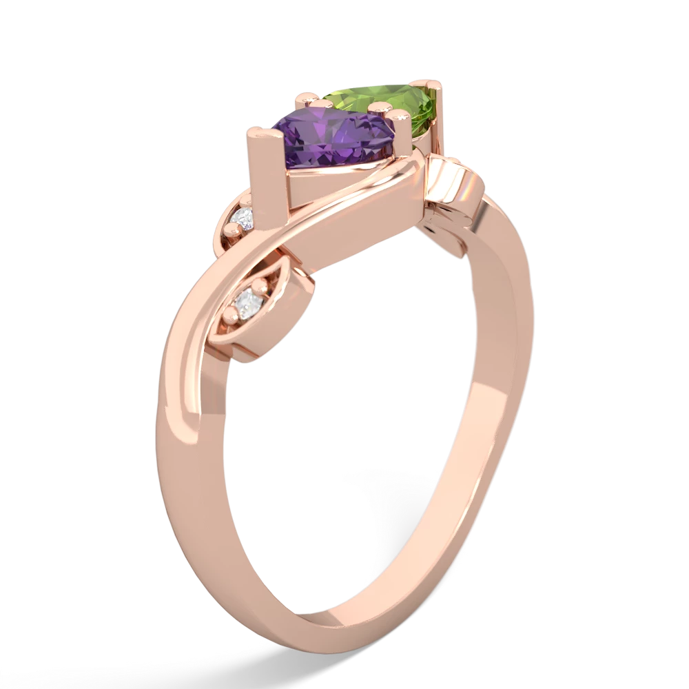 Amethyst Floral Elegance 14K Rose Gold ring R5790