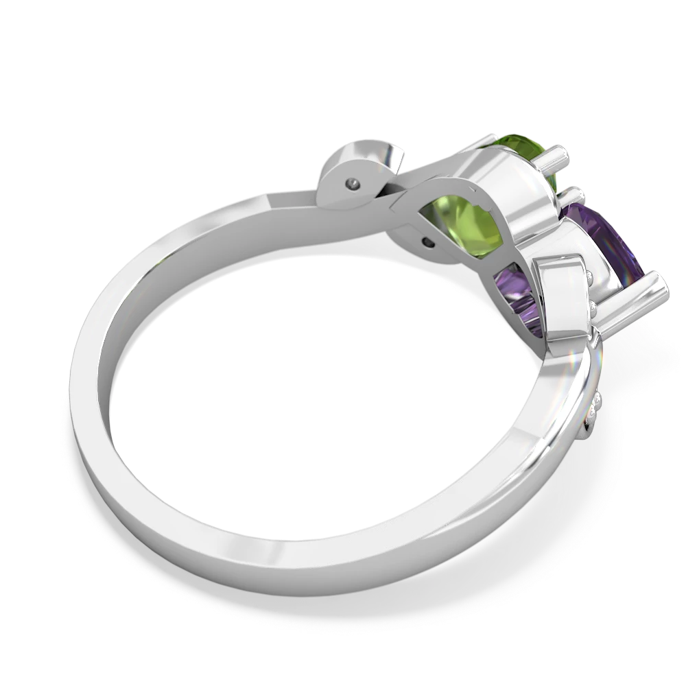 Amethyst Floral Elegance 14K White Gold ring R5790