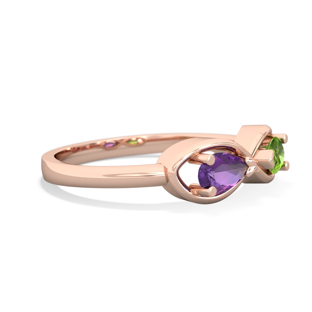 Amethyst Infinity 14K Rose Gold ring R5050