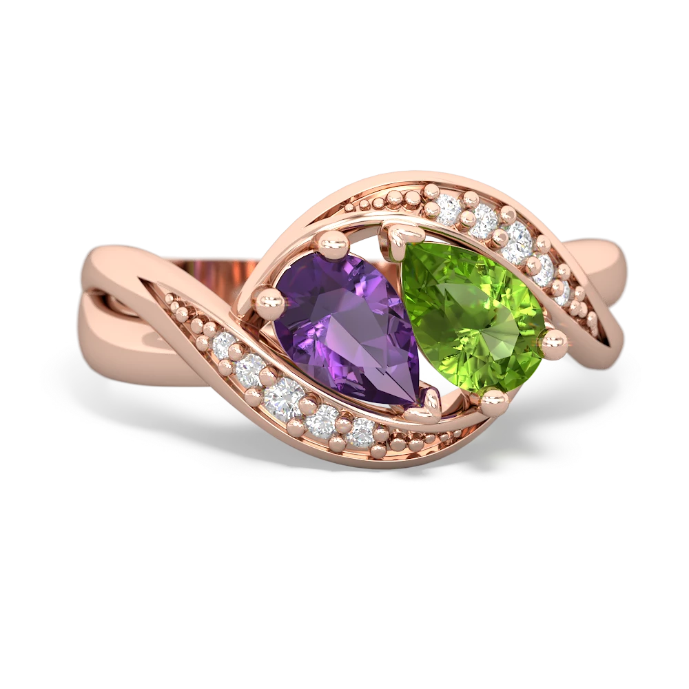 Amethyst Summer Winds 14K Rose Gold ring R5342