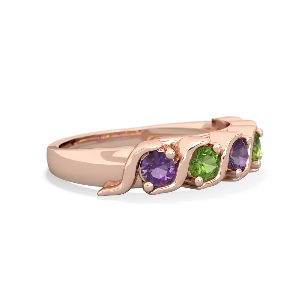 Amethyst Anniversary Band 14K Rose Gold ring R2089