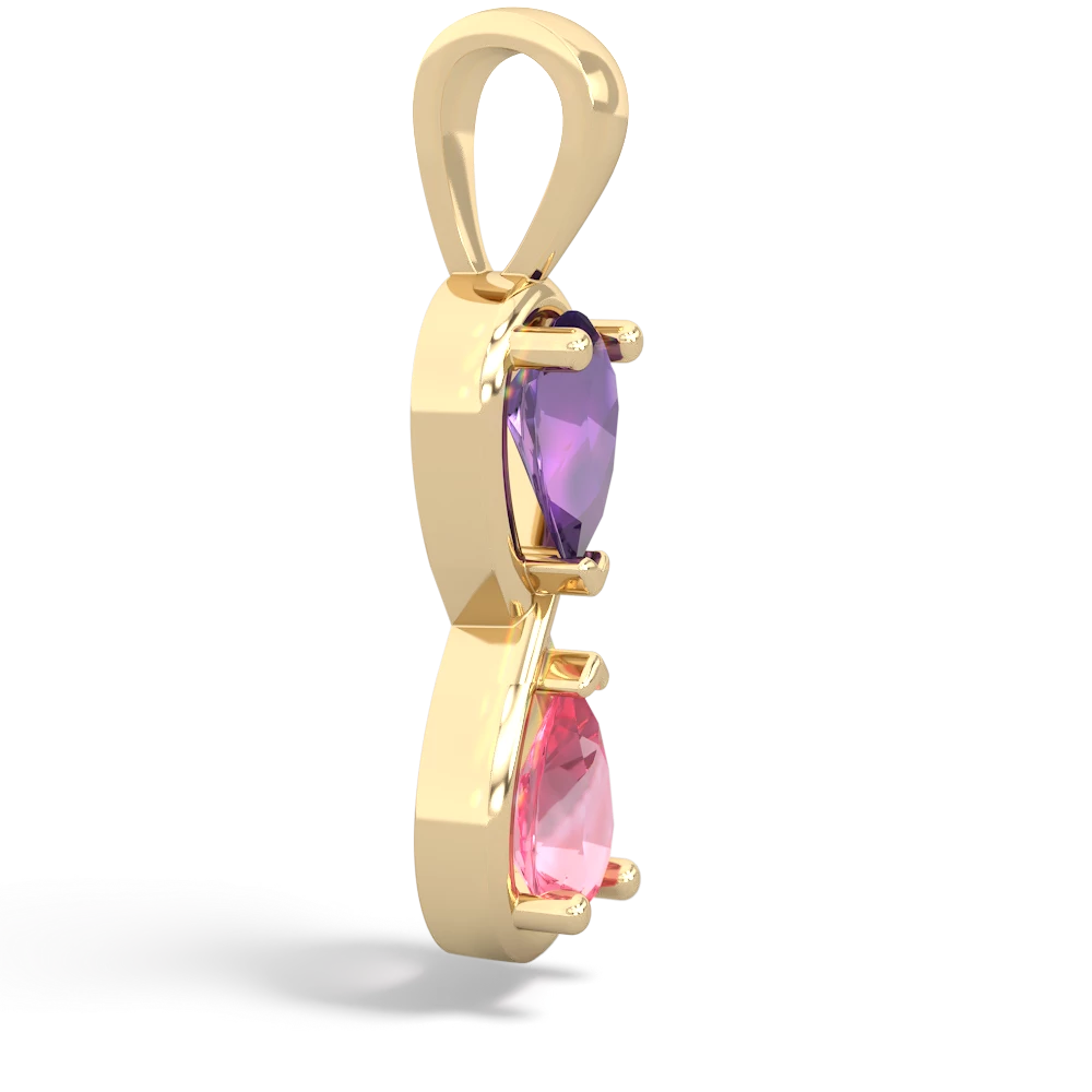 Amethyst Infinity 14K Yellow Gold pendant P5050