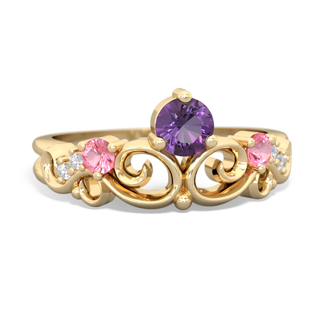 Amethyst Crown Keepsake 14K Yellow Gold ring R5740