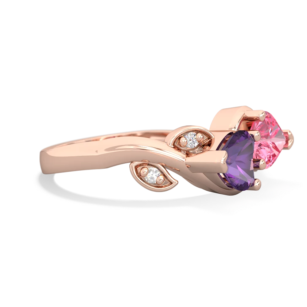 Amethyst Floral Elegance 14K Rose Gold ring R5790