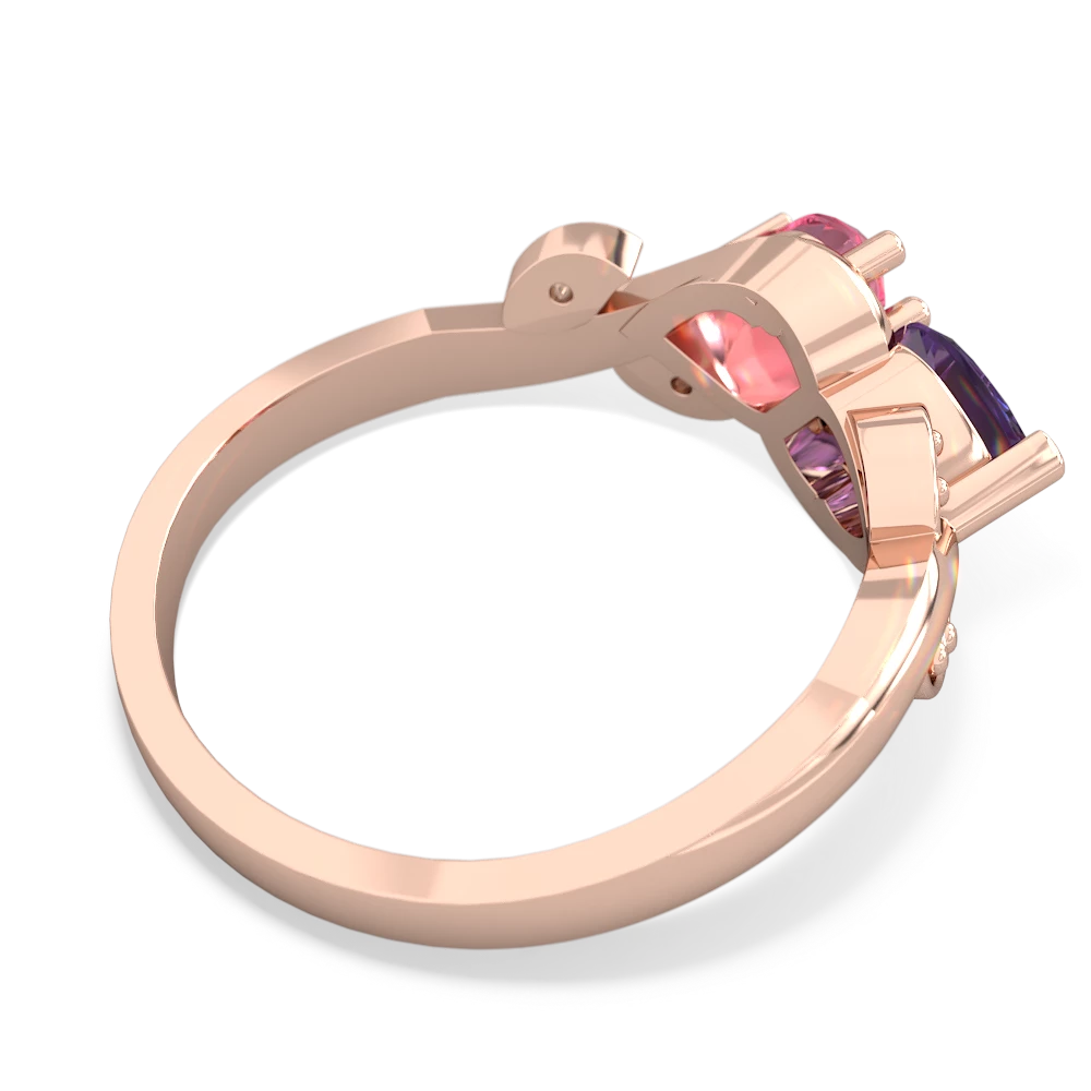 Amethyst Floral Elegance 14K Rose Gold ring R5790