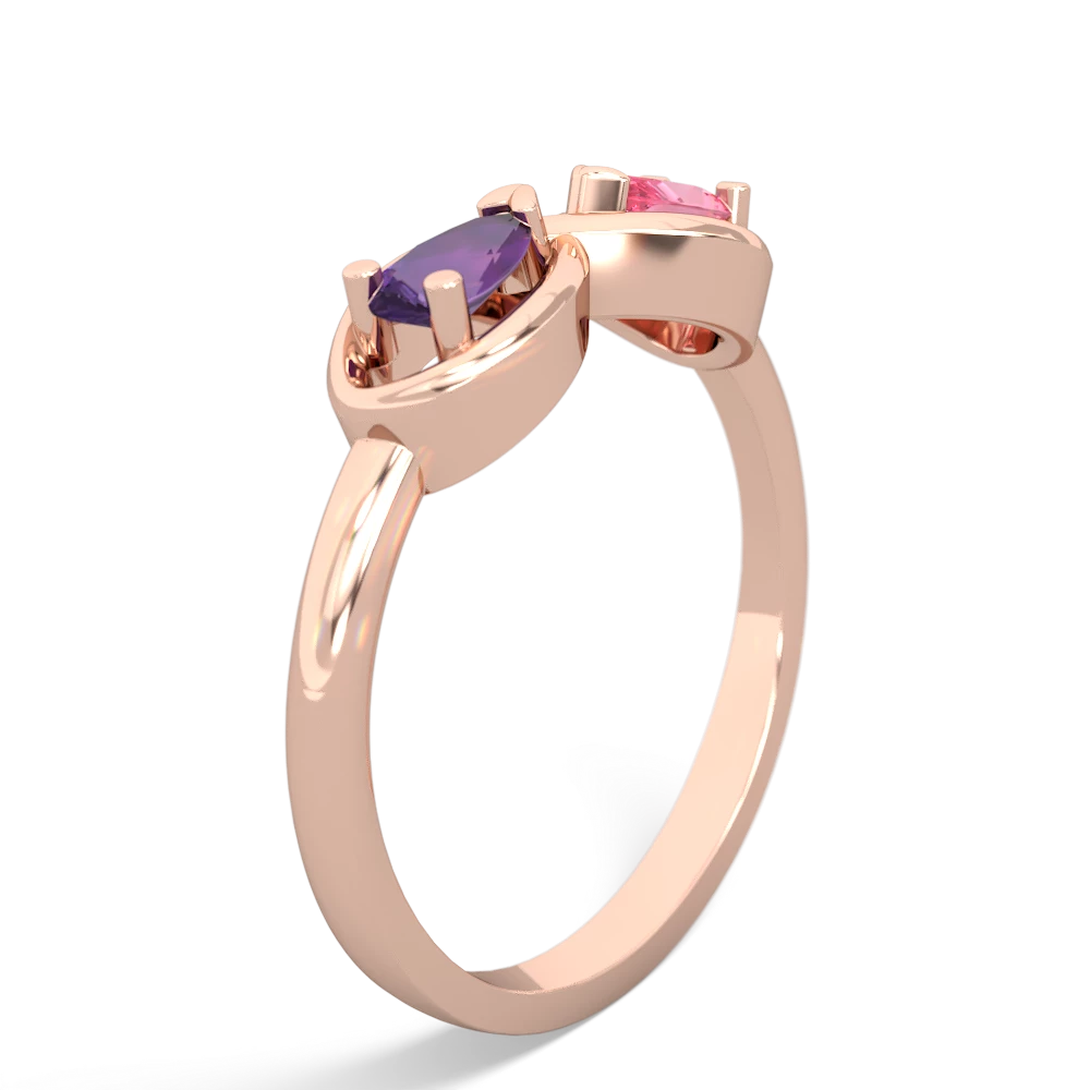 Amethyst Infinity 14K Rose Gold ring R5050