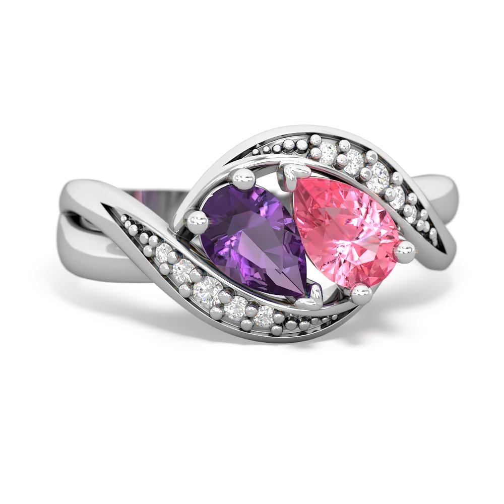 Amethyst Summer Winds 14K White Gold ring R5342