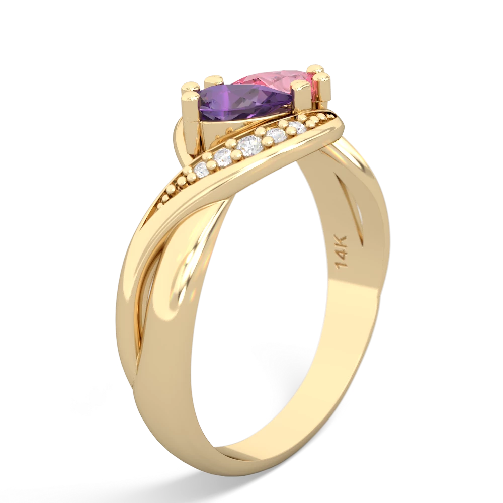 Amethyst Summer Winds 14K Yellow Gold ring R5342