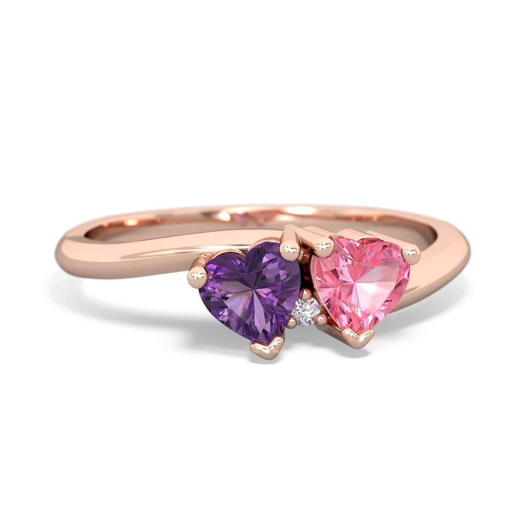 Amethyst Sweethearts 14K Rose Gold ring R5260