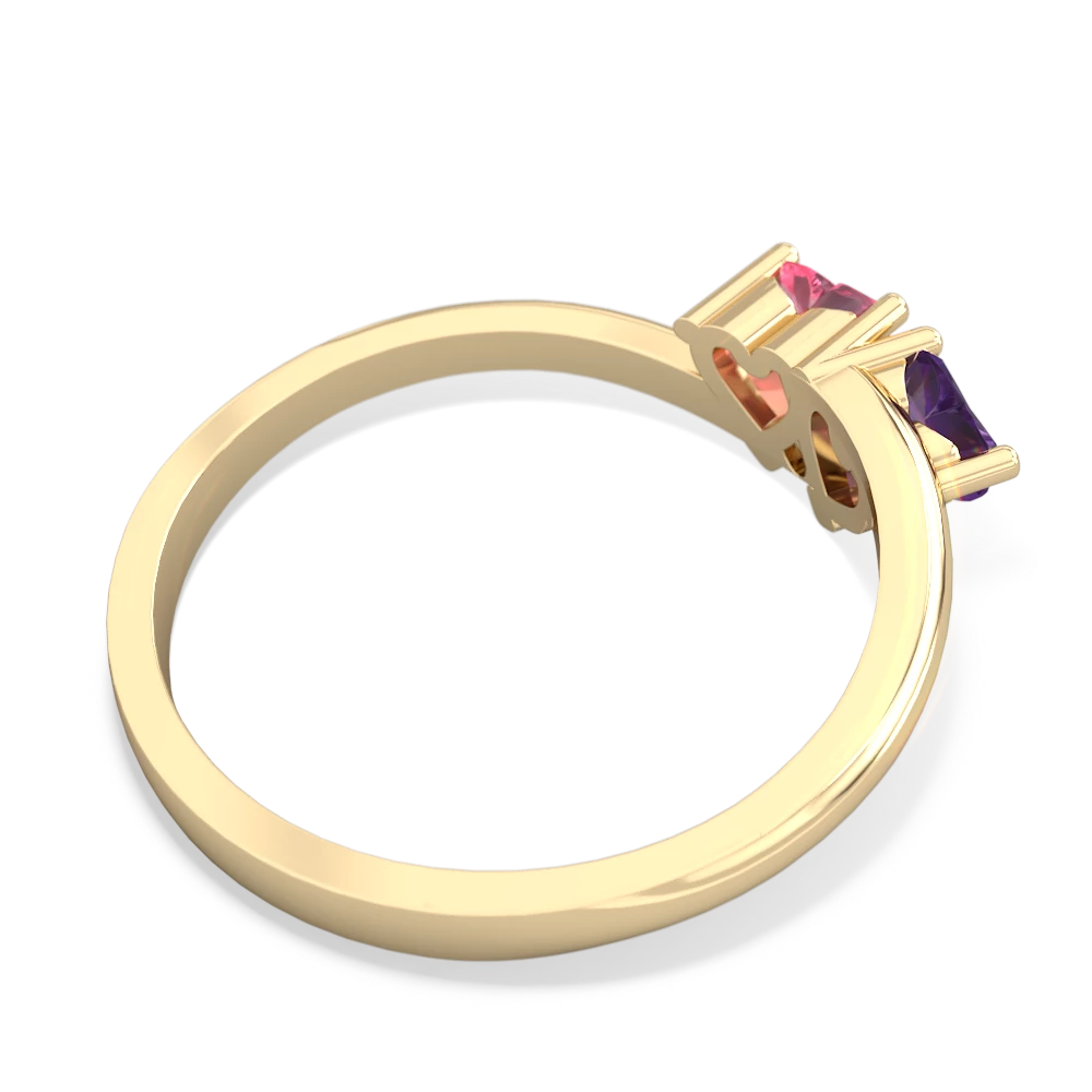 Amethyst Sweethearts 14K Yellow Gold ring R5260