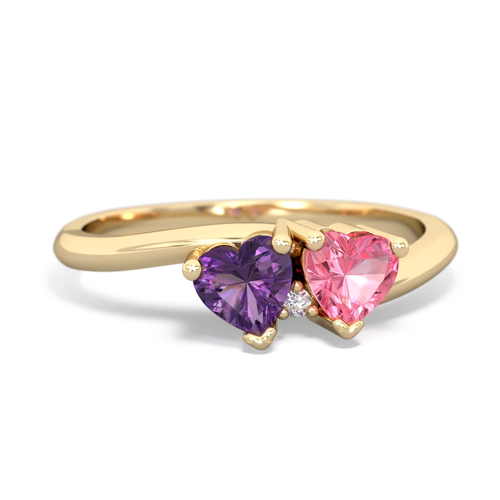 Amethyst Sweethearts 14K Yellow Gold ring R5260