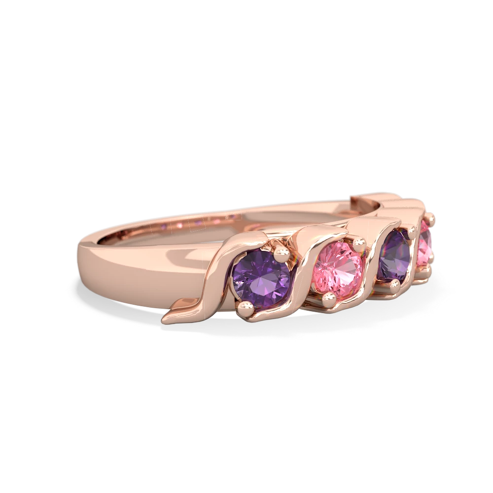 Amethyst Anniversary Band 14K Rose Gold ring R2089