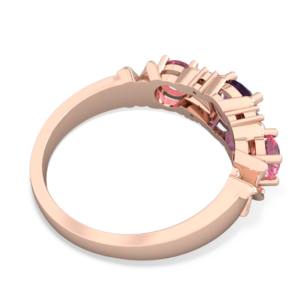 Amethyst Hugs And Kisses 14K Rose Gold ring R5016