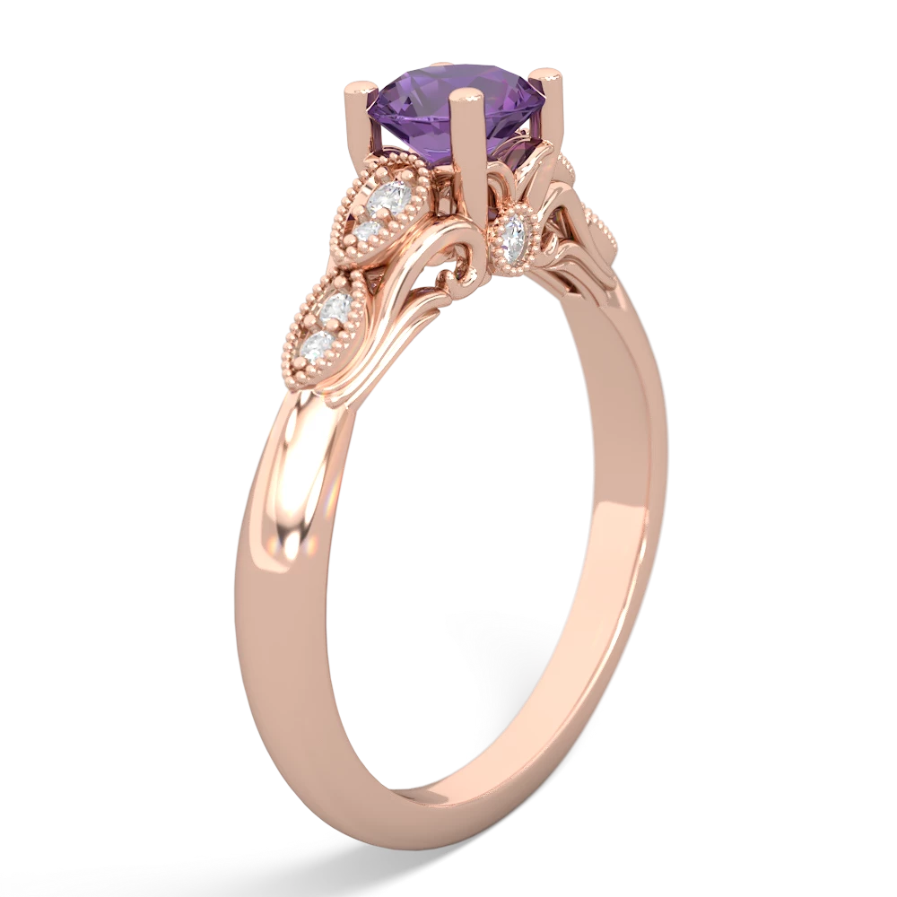 Amethyst Antique Elegance 14K Rose Gold ring R3100