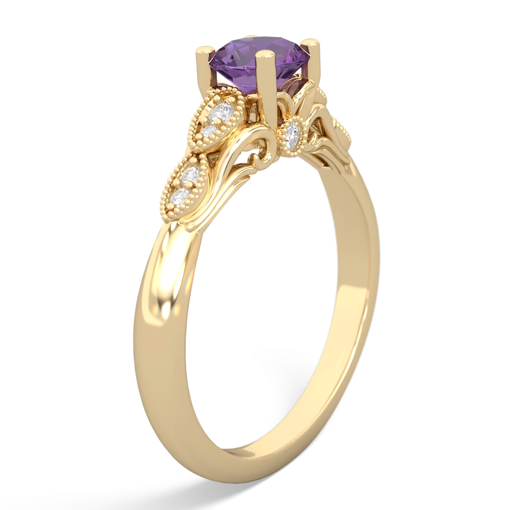 Amethyst Antique Elegance 14K Yellow Gold ring R3100