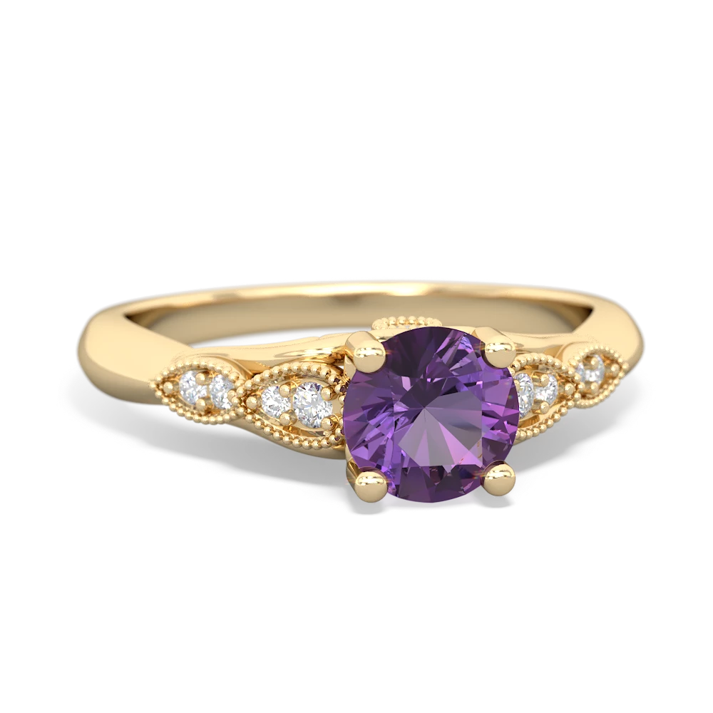 Amethyst Antique Elegance 14K Yellow Gold ring R3100