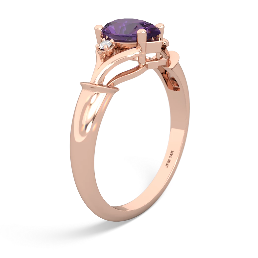 Amethyst Precious Pear 14K Rose Gold ring R0826