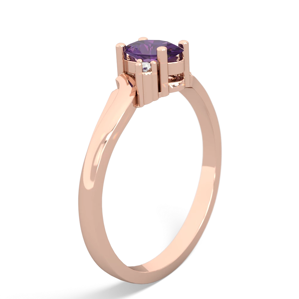 Amethyst Elegant Swirl 14K Rose Gold ring R2173