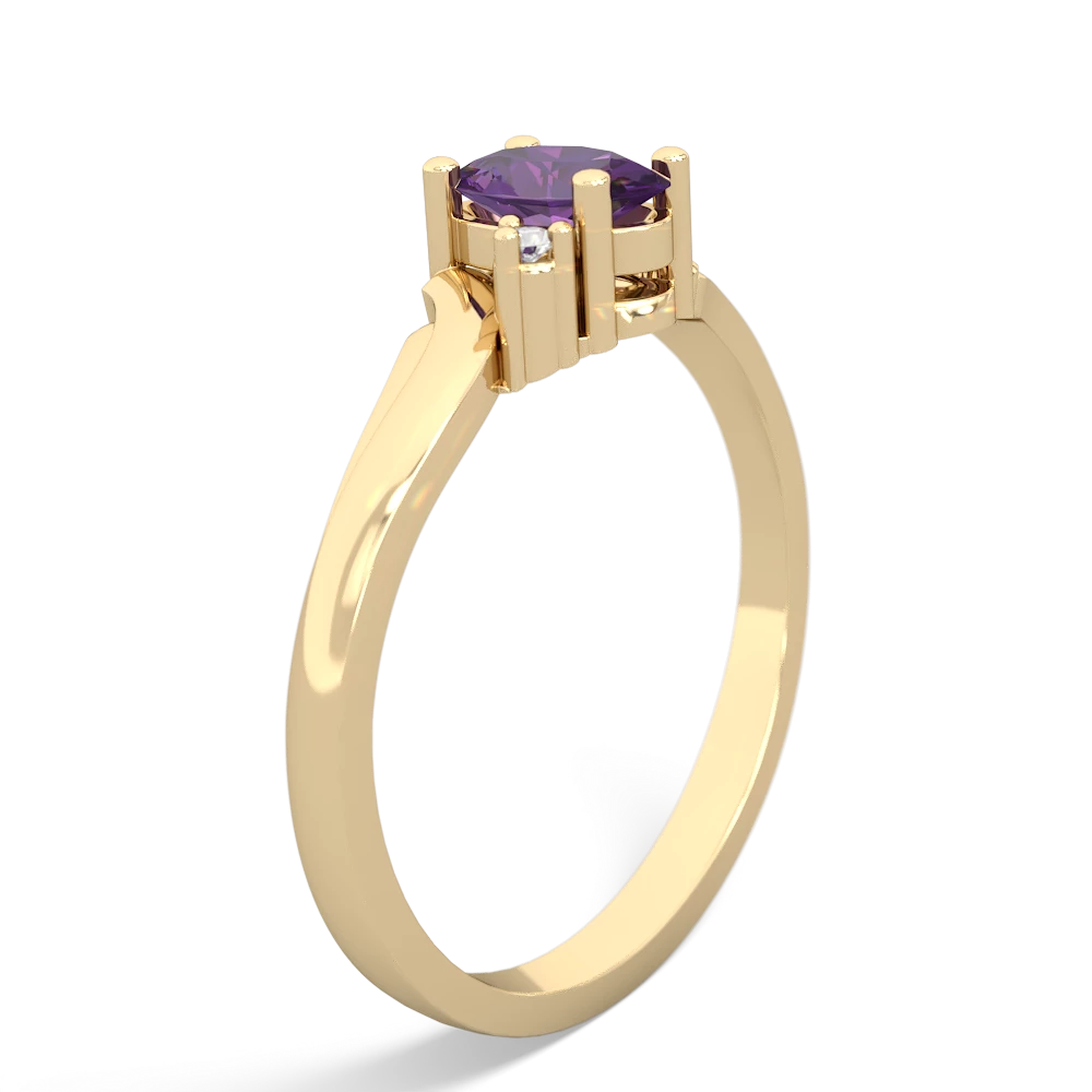 Amethyst Elegant Swirl 14K Yellow Gold ring R2173