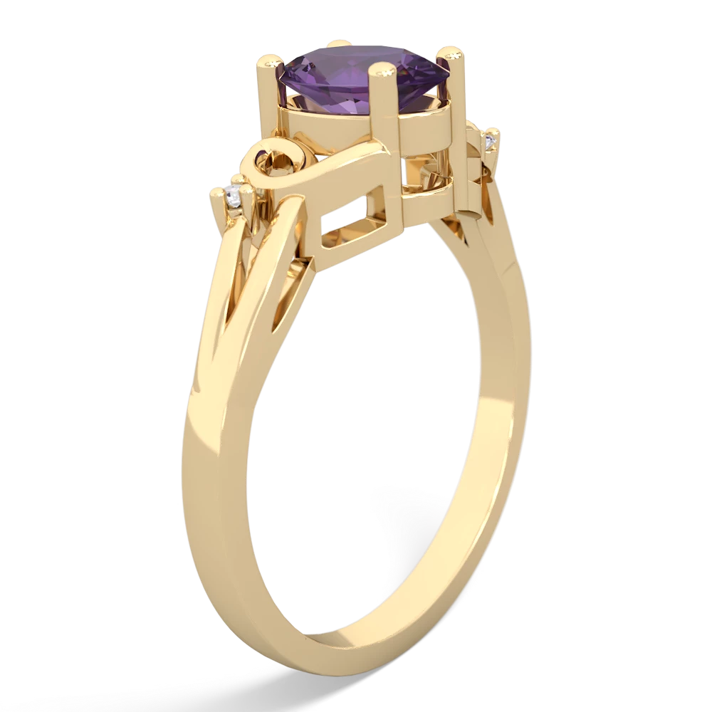 Amethyst Swirls 14K Yellow Gold ring R2347