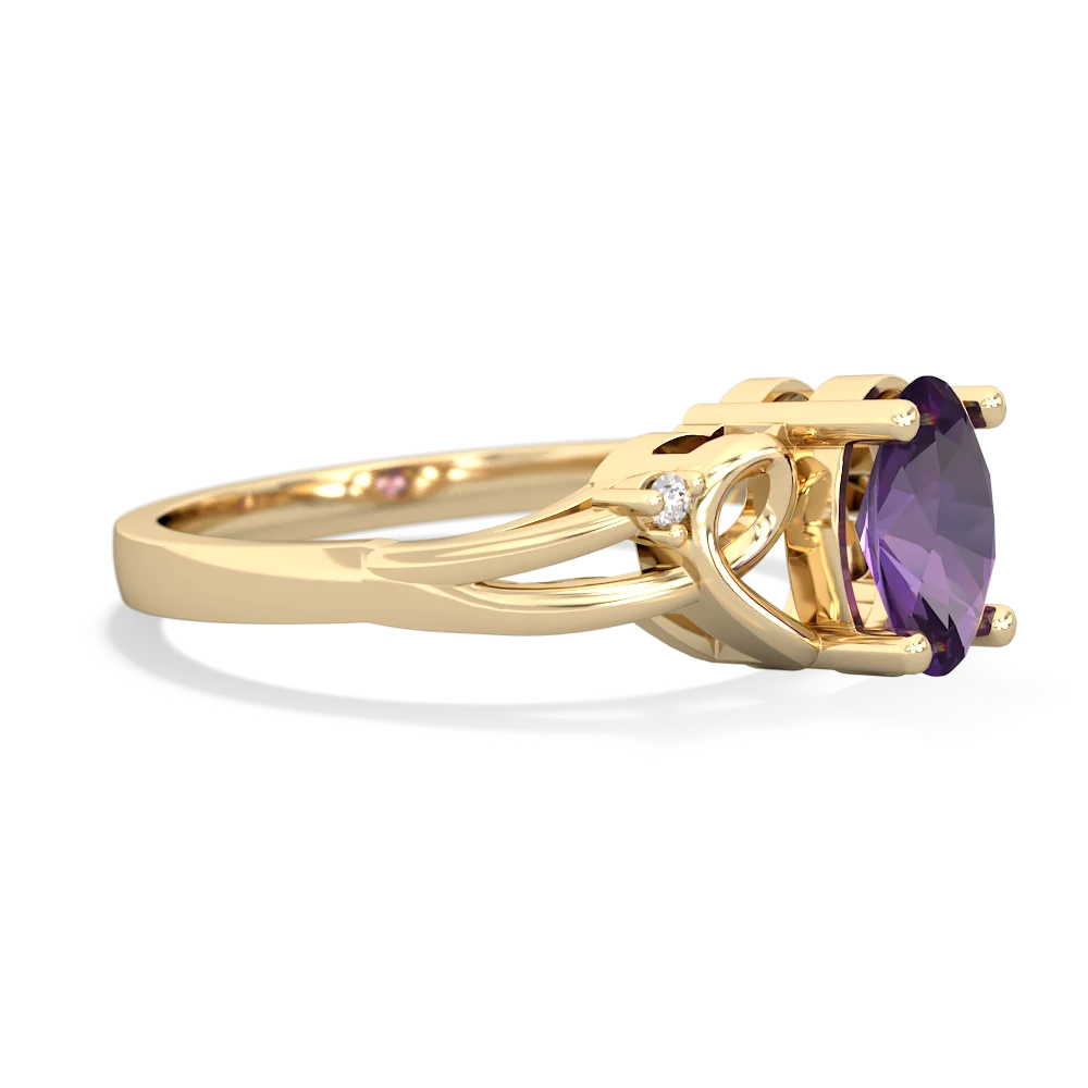 Amethyst Swirls 14K Yellow Gold ring R2347