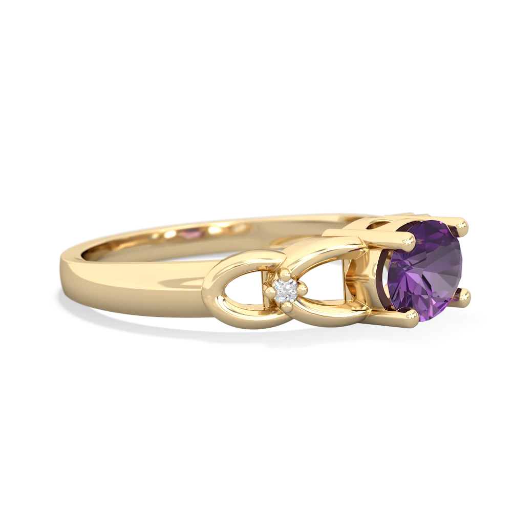 Amethyst Links 14K Yellow Gold ring R4032