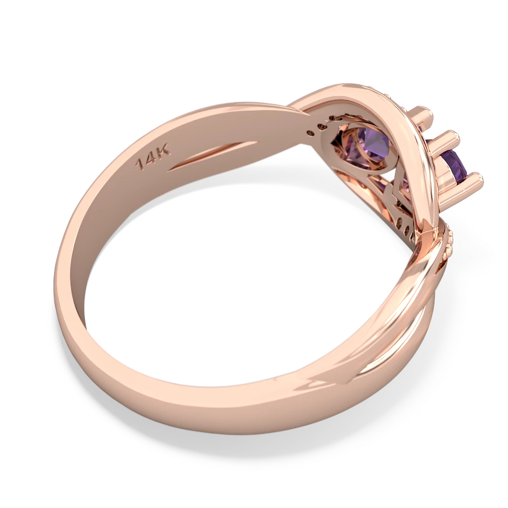 Amethyst Summer Winds 14K Rose Gold ring R5342