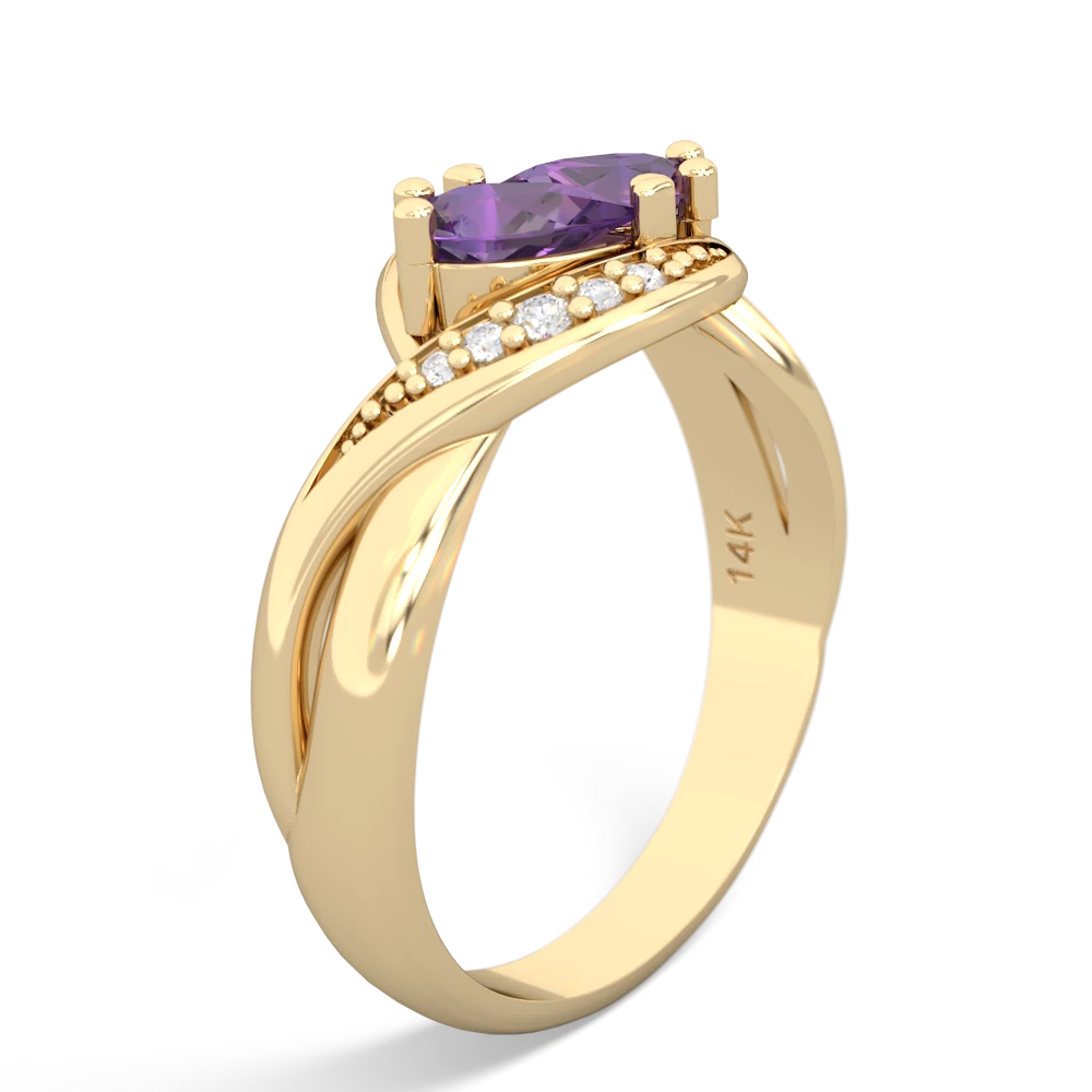 Amethyst Summer Winds 14K Yellow Gold ring R5342