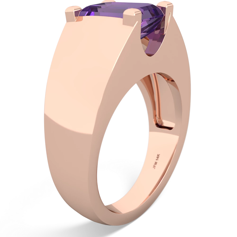 Amethyst Men's 14K Rose Gold ring R1836