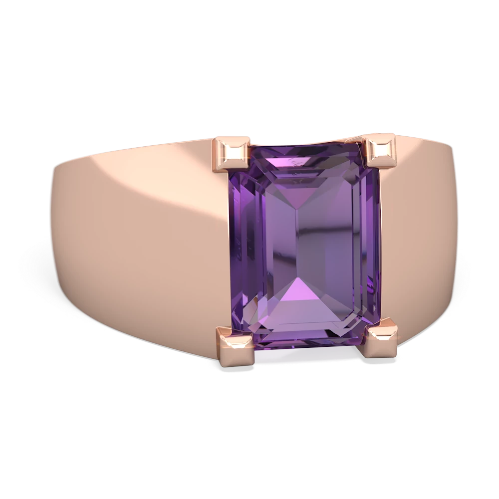 Amethyst Men's 14K Rose Gold ring R1836