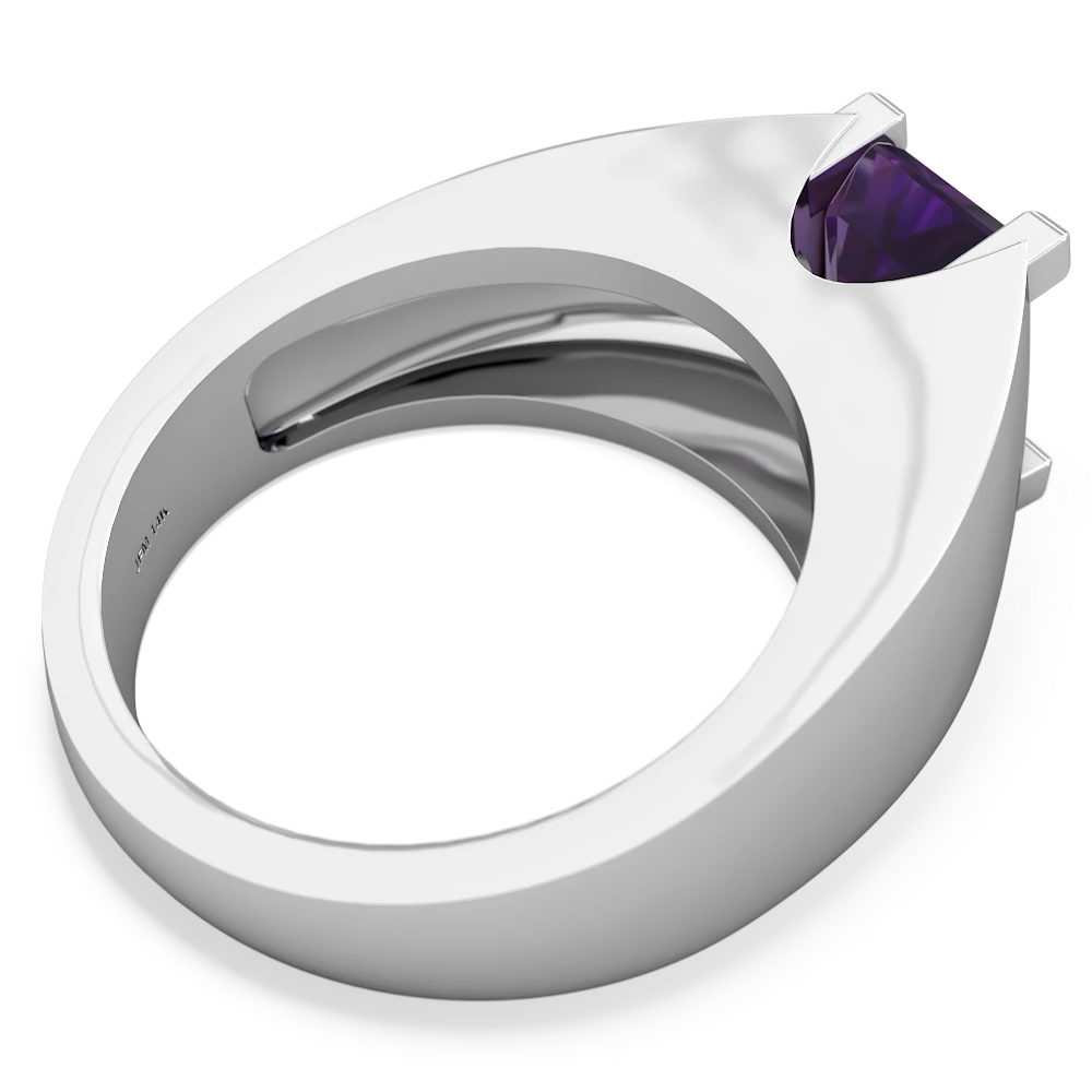 Amethyst Men's 14K White Gold ring R1836