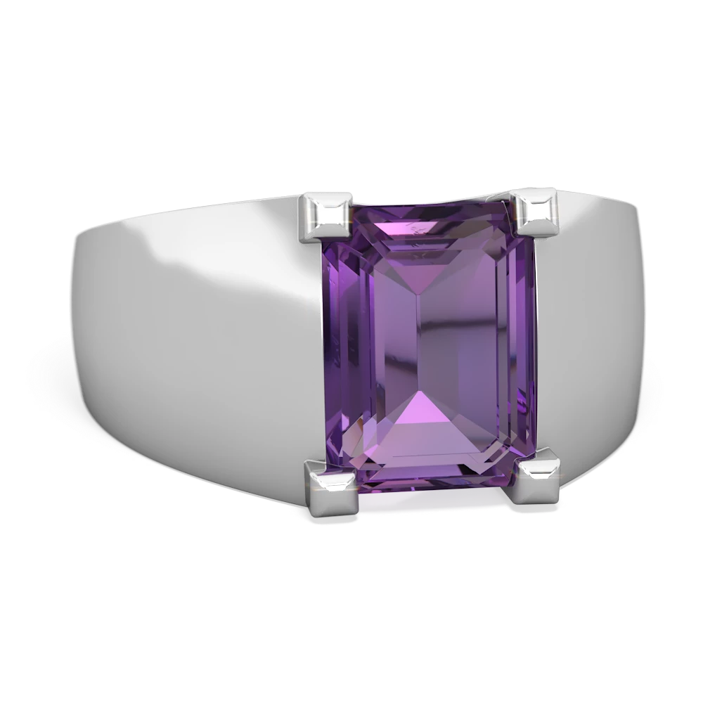 Amethyst Men's 14K White Gold ring R1836