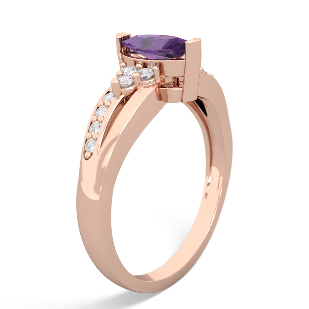 Amethyst Royal Marquise 14K Rose Gold ring R2343