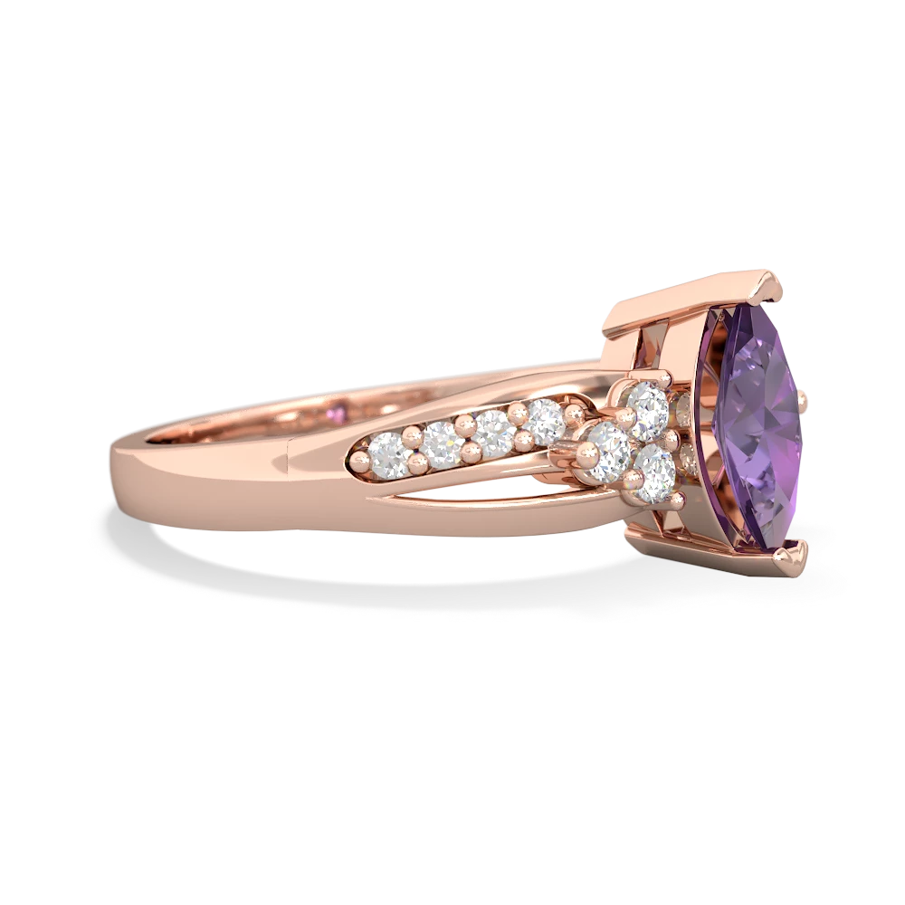 Amethyst Royal Marquise 14K Rose Gold ring R2343