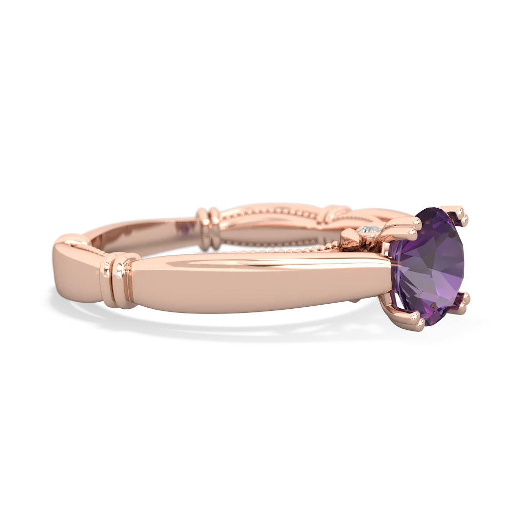 Amethyst Renaissance 14K Rose Gold ring R27806RD