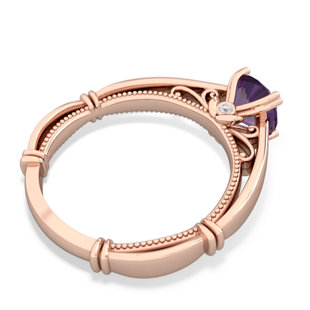 Amethyst Renaissance 14K Rose Gold ring R27806RD