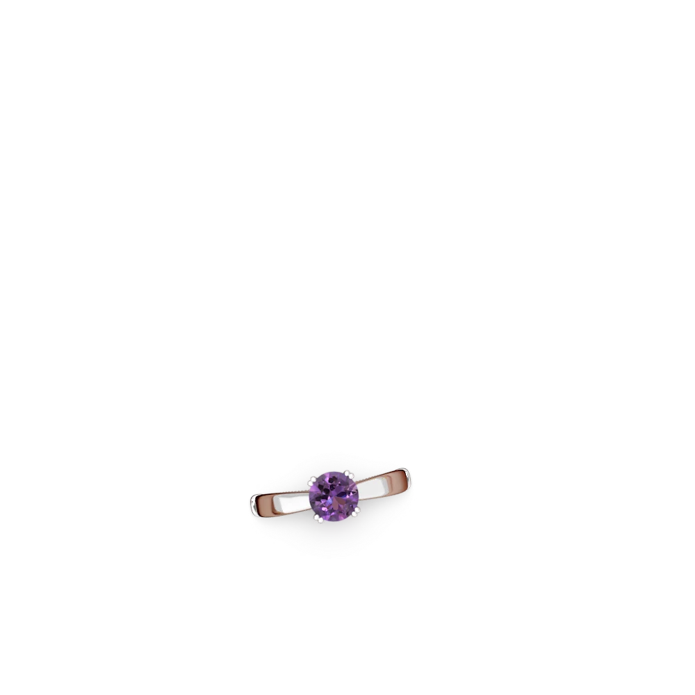 Amethyst Renaissance 14K White Gold ring R27806RD