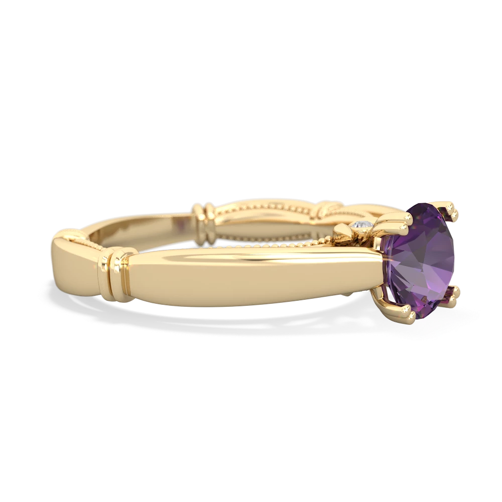 Amethyst Renaissance 14K Yellow Gold ring R27806RD